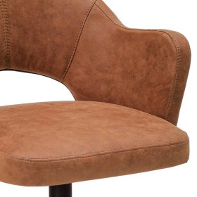 Armlehnstuhl Sanlina in Cognac Braun aus Microfaser – Ansicht 4