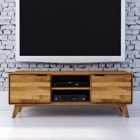 TV Kommode Vinial aus Wildeiche Massivholz 2 türig – Ansicht 3