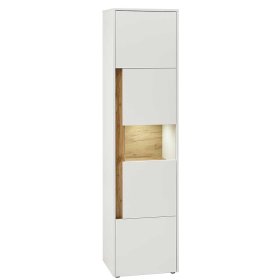 Anbauwand mit Homeoffice Rascian in Weiß und Wildeichefarben (fünfteilig) – Ansicht 4