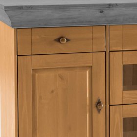 Esszimmer Anrichte Viaduca in Grau Kiefer teilmassiv im Landhaus Design – Ansicht 6