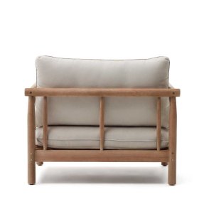 Garten Sessel Carmel aus Eukalyptusholz und Webstoff – Ansicht 6
