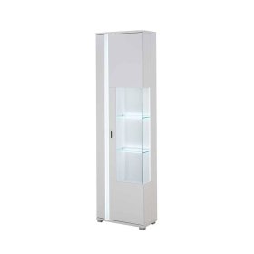 Wohnwand mit Beleuchtung Constantin in modernem Design in Weiß (vierteilig) – Ansicht 4