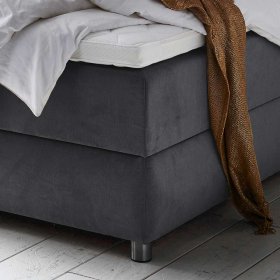 Boxspringbett Graland mit Bettkasten in Anthrazit Webstoff – Ansicht 6