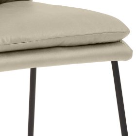 Gepolsterter Küchenhocker Liriana in Taupe und Schwarz – Ansicht 5