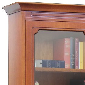 Esszimmervitrinenschrank Cadruna im klassischen Stil in Nussbaumfarben – Ansicht 4