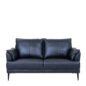 Ledersofa Yanatada im Retrostil aus gedecktem Glattleder – Ansicht 3