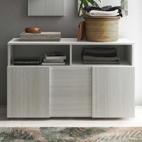 Garderobenkommode Curney in Eukalyptusfarben mit Klappe – Ansicht 2