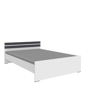 Singlebett Thorau in Dunkelgrau und Weiß Made in Germany – Ansicht 1