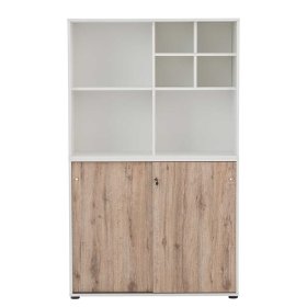 Officeschrank Rian in Wildeichefarben und Weiß abschließbar – Ansicht 3