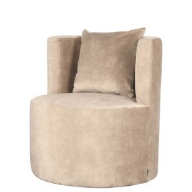 Wohnzimmersessel Beno aus Velours 75 cm hoch – Ansicht 1