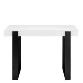 Designschreibtisch Camiri in Weiß & Schwarz mit Bügelgestell – Ansicht 2
