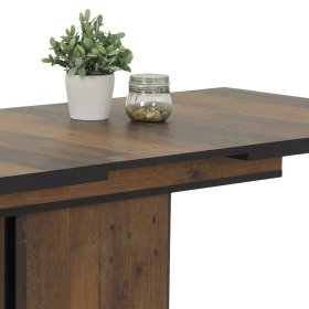 Säulen Ausziehtisch Giambado in Altholz Optik modern – Ansicht 6