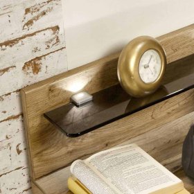 Ehebett Arivana in Eiche Weiß mit Nachtkommoden (dreiteilig) – Ansicht 7