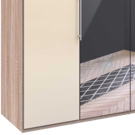 Moderner Schlafzimmerschrank Codumenta 3 türig mit Spiegel – Ansicht 4