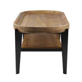 Designercouchtisch Slavrio mit abnehmbarer Tischplatte aus Mangobaum Massivholz – Ansicht 3