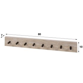 Garderobenleiste Filouras mit 8 Kleiderhaken 80 cm breit – Ansicht 4