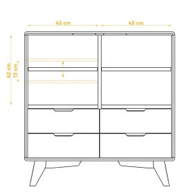 Garderobenkommode Triancova in Weiß und Wildeiche 90 cm breit – Ansicht 11
