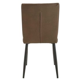 Polsterstühle Fiorello in Braun Kunstleder mit hoher Lehne (2er Set) – Ansicht 4