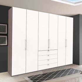 Gleittüren Schrank Rarian mit vier Schubladen modern – Ansicht 3