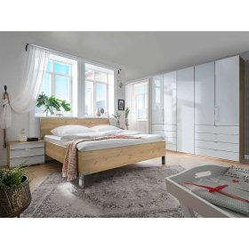 Premium Schlafzimmer Set Waluva in Weiß und Eiche Bianco (vierteilig) – Ansicht 1