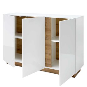 Sideboard Franvos im Skandi Design in Weiß und Wildeichefarben – Ansicht 4
