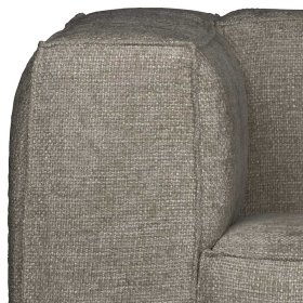 Moderner Wohnzimmer Sessel Anzaroty aus Webstoff in Beige Grau meliert mit Armlehnen – Ansicht 3