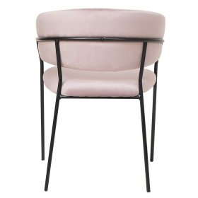 Samt Armlehner Zaotrado in Rosa und Schwarz max. belastbar bis 110 kg – Ansicht 5