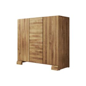Massivholz Sideboard Sascora aus Wildeiche geölt 120 cm Landhaus – Ansicht 1
