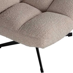 Wohnzimmer Sessel Nell II drehbar mit Boucle Stoff Bezug – Ansicht 7