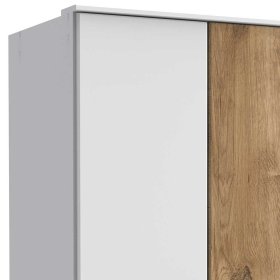 Kleiderschrank zweifarbig Cerhard mit drei Schubladen und Drehtüren – Ansicht 3