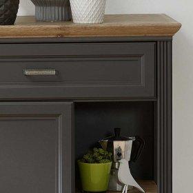 Sideboard Valgura in Dunkelgrau im Landhausstil – Ansicht 3