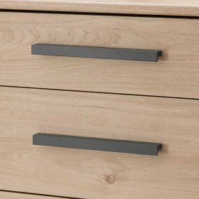Design Schlafzimmer Set Bruvena in Eichefarben und Dunkelgrau modern (vierteilig) – Ansicht 9