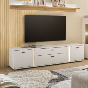 TV Lowboard Luzillo mit zwei Schubladen und Türen – Ansicht 8