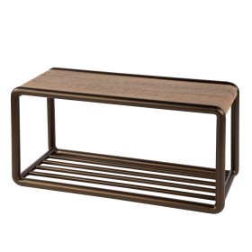 Schuhregal Krispa mit Bügelgestell aus Metall 40 cm hoch – Ansicht 1