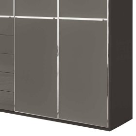 Schlafzimmerkleiderschrank Boplaroma mit zehn Schubladen Front glasbeschichtet – Ansicht 3