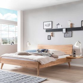 Niedriges Bett Ytolin aus Wildbuche Massivholz geölt – Ansicht 2