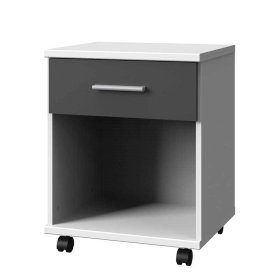 Rollcontainer Thorau in Dunkelgrau und Weiß 46x58x40 cm – Ansicht 1