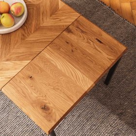 Wohnzimmer Tisch Yalley aus Wildeiche Massivholz im Skandi Design – Ansicht 5