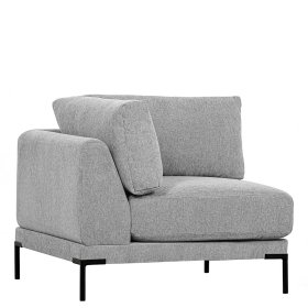 Eckelement Modul Sofa Kahilke in Hellgrau mit Vierfußgestell aus Metall – Ansicht 3