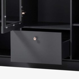 Wohnzimmervitrinenschrank Saridio 146 cm hoch im Landhausstil – Ansicht 6