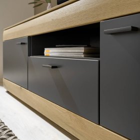 Wohnwand Badehma in modernem Design 330 cm breit (vierteilig) – Ansicht 6