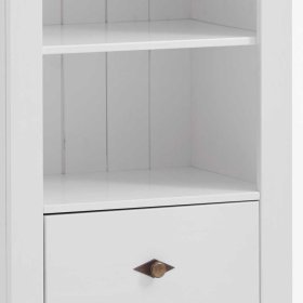 Babyzimmer Regal Boulogne in Weiß und Grau aus Kiefer teilmassiv – Ansicht 6