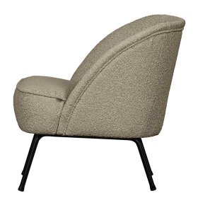 Boucle Sessel Merkur in Beige mit Vierfußgestell aus Metall – Ansicht 3
