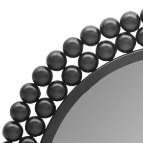 Metall Wandspiegel Seciona in runder Form - Schwarz – Ansicht 2