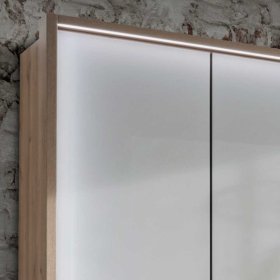 Schlafzimmer Privira in Beige und Eiche Bianco mit LED Beleuchtung (vierteilig) – Ansicht 3