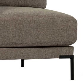 Eckelement Modul Sofa Udjaca in Taupe mit Vierfußgestell aus Metall – Ansicht 9