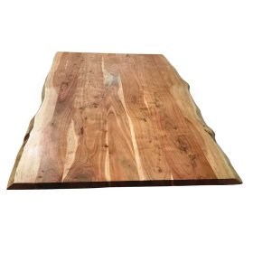 Holztisch Baumkante Crabina aus Akazie Massivholz und Metall – Ansicht 4