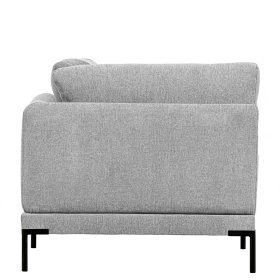 Eckelement Modul Sofa Kahilke in Hellgrau mit Vierfußgestell aus Metall – Ansicht 6