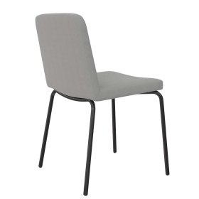 Graue Polsterstühle Yvonja in modernem Design mit Gestell aus Metall (2er Set) – Ansicht 6