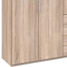 Moderner Schlafzimmerkleiderschrank Gehvonda in Eiche Sägerau mit viel Stauraum – Ansicht 4